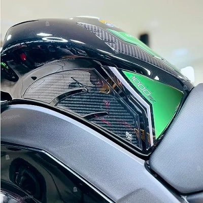 Afbeelding van met hars gecoate 3D sticker compatibel KAWASAKI Ninja 1000 SX 2020 2022 (tankzijdebescherming)