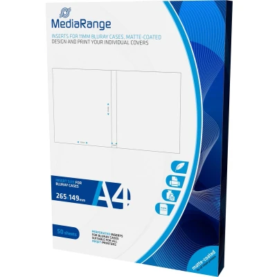 Afbeelding van MediaRange inserts voor Blu ray doosjes van 11 mm, matte coating, verp