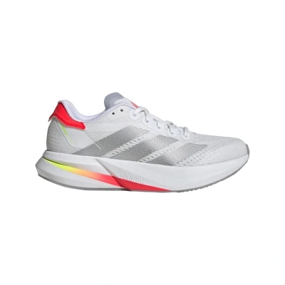 Afbeelding van adidas Performance Duramo Speed 2 Hardloopschoenen voor op de weg, Dames, Maat: 36, Footwear white/silver metallic/lucid red Textiel/ synthetisch