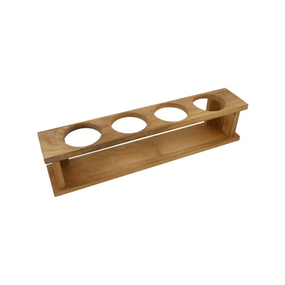 Afbeelding van Teak Glazenrek quattro
