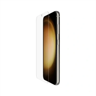 Afbeelding van Belkin ScreenForce TrueClear Curve screenprotector met blauwlichtfilter voor Samsung Galaxy S23, bescherming van rand tot rand, kristalheldere displaybescherming tegen krassen en val stootschade