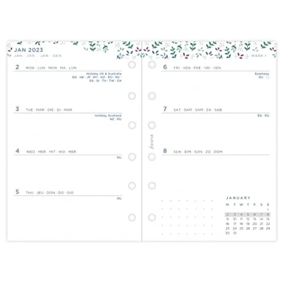 Afbeelding van Filofax Pocket Garden Collectie week op 2 pagina’s