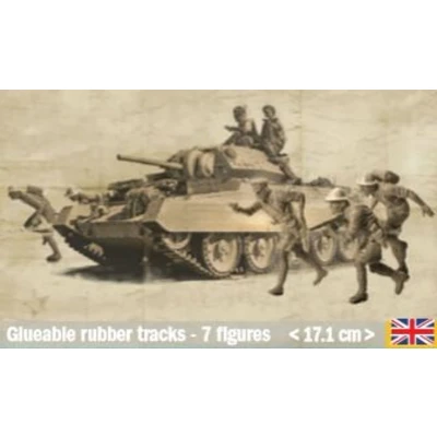 Afbeelding van 1:35 Italeri 6579 Crusader Mk. II with 8th Army Infantry Plastic Modelbouwpakket