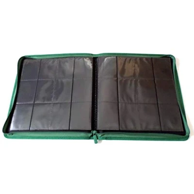 Afbeelding van Docsmagic.de Pro Player 12 Pocket Playset Zip Album Dark Green 480 Card Binder MTG PKM YGO