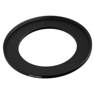 Afbeelding van vhbw Step Up ring adapter van 67 mm naar 95 voor cameralens filteradapter, metaal, zwart