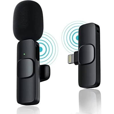 Afbeelding van GBOKYN Draadloze Lavalier microfoon voor iPhone, Plug Play Bluetooth YouTube, TikTok, Facebook Live Stream, Ruisonderdrukking Auto Sync