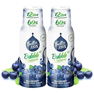 Afbeelding van FruttaMax Vruchtensiroopconcentraat Minder suiker met 60% fruitgehalte geschikt voor frisdrankautomaat 500ml (Bosbes)