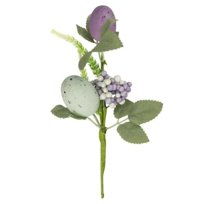 Afbeelding van Ideen mit Herz Decoratieve paastakken met eieren en bessen, paasdecoratie, pastelkleuren, 2 stuks (eieren bessen 2)