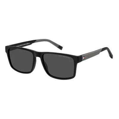 Afbeelding van Tommy Hilfiger Zonnebril, Heren, Maat: 56, Black/grey