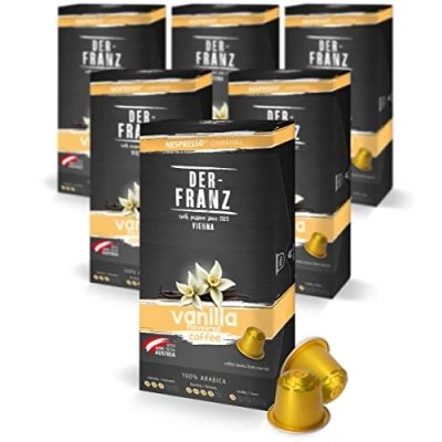 Afbeelding van Der Franz Nespresso compatibele Koffiecapsules, 6 x 10 gearomatiseerd met vanille aroma