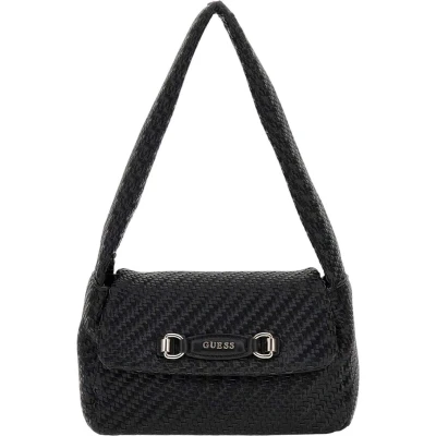Afbeelding van Guess Francy Flap dames Schoudertas Zwart One Size