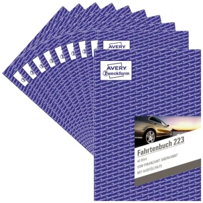 Afbeelding van AVERY Zweckform rittenboek voor auto standaardeditie 10 Stuk