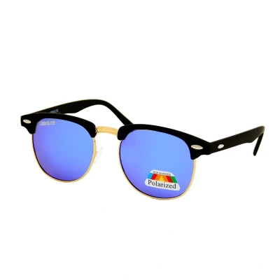 Afbeelding van LOUD AND CLEAR® Heren Zonnebril Dames Club Zwart Blauw Paars Spiegel Gepolariseerd Polariserend