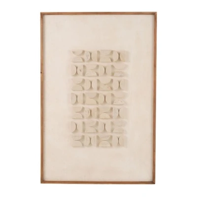 Afbeelding van J Line wanddecoratie josh dennenhout/canvas wit