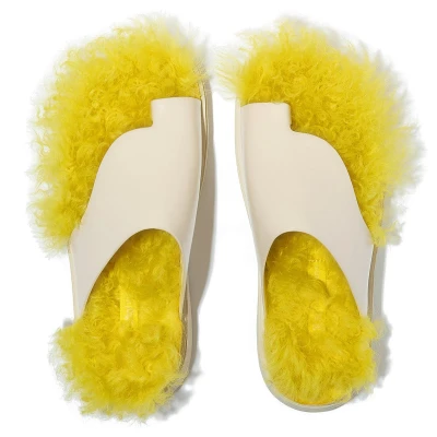 Afbeelding van Fitflop X Roksanda GEN FF CUT OUT Sandal Teensandalen, Dames, Maat: 37, Turtledove/buttercup Leer