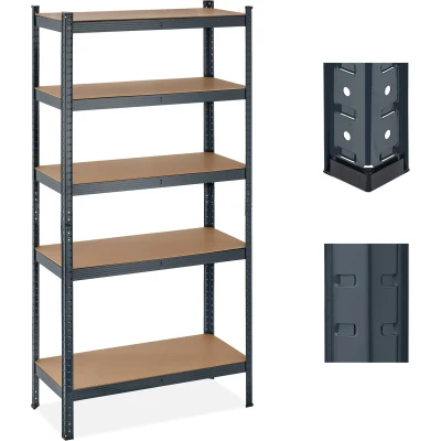 Afbeelding van Relaxdays stalen stellingkast 180 cm hoog 875 opbergrek berging stellingrek
