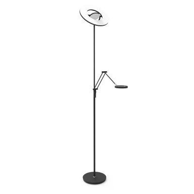 Afbeelding van Steinhauer vloerlamp Soleil zwart metaal 3258ZW