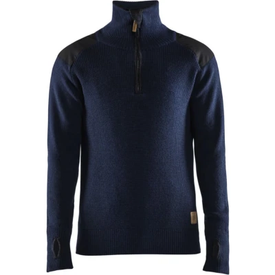 Afbeelding van Blaklader Wollen sweater 4630 1071 Donkerblauw/Donkergrijs XL