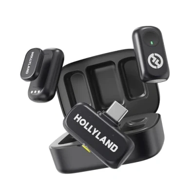 Afbeelding van Hollyland LARK A1 Draadloze mini microfoon voor iPhone 15/16 &amp; Android (2TX + USB C RX oplaadhoes), puur geluid, ruisonderdrukking, magnetische YouTube, TikTok, Podcast, interviews