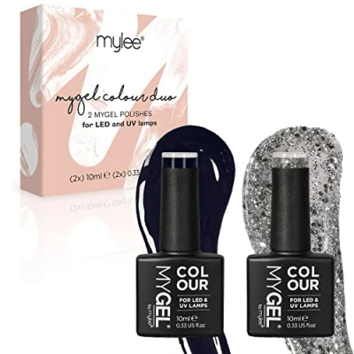Afbeelding van Mylee Gel Nagellak Set 2x10ml [Twilight] UV/LED Gellak Nail Art Manicure Pedicure, Professioneel &amp; Thuisgebruik Langdurig en gemakkelijk aan te brengen