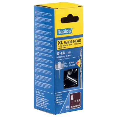 Afbeelding van Rapid XL blindklinknagels Ø4,8 x 16 mm, 40 stuks + boor 5000665