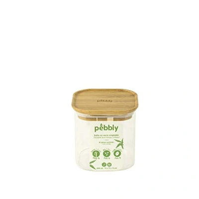 Afbeelding van Voorraadpot Pebbly Rond Hout 800 ml