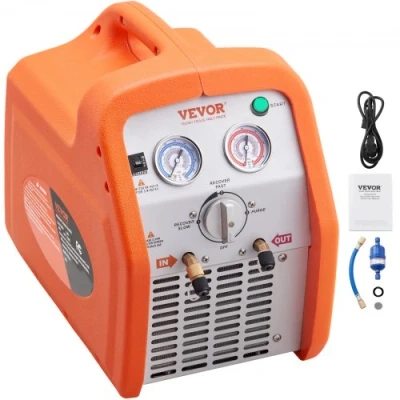 Afbeelding van VEVOR Station de Récupération Fluides Frigorigènes Portable 2 Cylindres 1 HP Machine Réfrigérant Liquide ou Vapeur 3,5 kg/min Auto Nettoyage R32 R22 R134A R401A Climatisation HVAC
