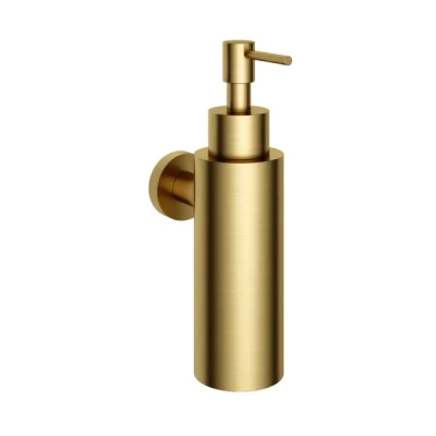 Afbeelding van HotBath Cobber zeepdispenser wandmodel Geborsteld messing PVD