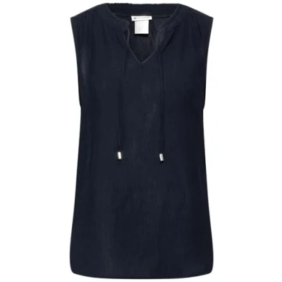 Afbeelding van Street One Crinkle Blouse, Dames, Maat: 34, Blau