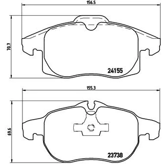 Afbeelding van Brembo Remblokset P 10 011