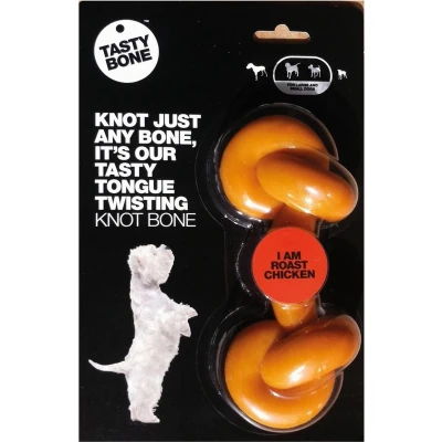 Afbeelding van TastyBone Knotted Roast Chicken Hond Kauwspeelgoed Vegan Kluif Nylabone