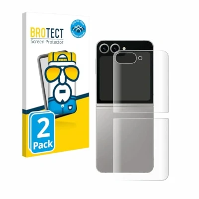 Afbeelding van BROTECT Screenprotector voor Samsung Galaxy Z Flip6 (Achterkant) Folie Beschermfolie transparant volledig dekking (2 Stuks)