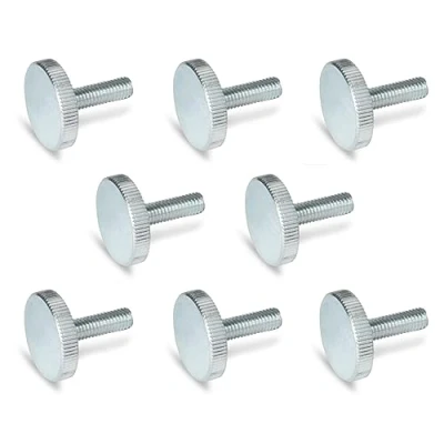 Afbeelding van Ganter Normelemente Platte kartelschroeven (lage vorm) DIN 653 M4 10 ZB 8 stuks verzinkt staal Schroefdraad: M4x10