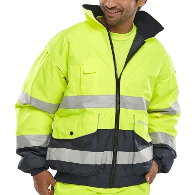 Afbeelding van Beeswift Bomberjack Geel/Marineblauw Maat XL