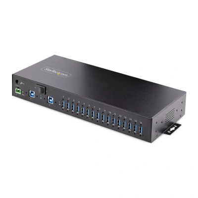 Afbeelding van StarTech.com 16 Port Industrial USB 3.0 Hub, 5Gbps, Staal, DIN/Wand/Rack Monteerbaar, ESD Beveiligin