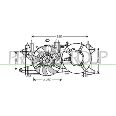 Afbeelding van Koelventilatorwiel PRASCO FT909F007