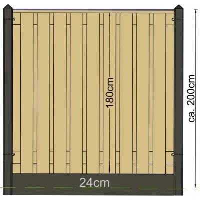 Afbeelding van Berton paal Amstel wit/grijs driewegsmodel 280 cm Tuindeco