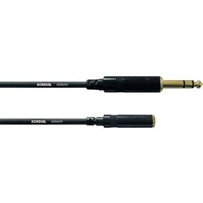 Afbeelding van Cordial CFM 3 VY Audio Verlengkabel [1x Jackplug male 6,3 mm 1x female 3,5 mm] 3.00 m