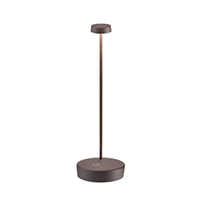 Afbeelding van Zafferano, Swap Pro Lamp, oplaadbare en draadloze tafellamp met touch bediening, geschikt voor binnen buiten, dimmer, 2700 K, hoogte 32,5 cm, kleur korten