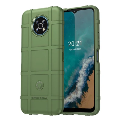 Afbeelding van Nokia G50 Hoesje Siliconen en TPU (zacht) iMoshion Softcase/Backcover Groen Telefoonhoesje Shockproof/Valbescherming