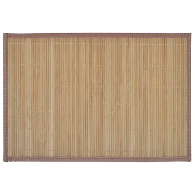 Afbeelding van 6 st Placemats 30x45 cm bamboe bruin