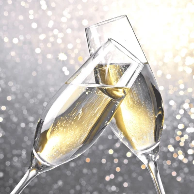 Afbeelding van Duni Servetten Cheers 3 laags 33 Cm Papier Zilver/geel 20 Stuks