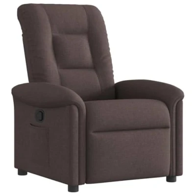 Afbeelding van vidaXL Fauteuil verstelbaar stof donkerbruin