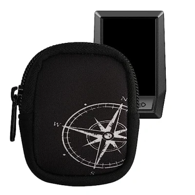 Afbeelding van kwmobile hoes compatibel met Bosch Kiox/Kiox 300 Bike GPS kompas vintage wit zwart