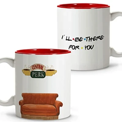 Afbeelding van LolaPix Friends mok, origineel cadeau, Frikis geschenken, keramische 330 ml, There for you
