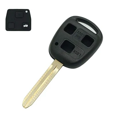 Afbeelding van BROVACS Vervanging Sleutel Shell met Knop Pad Compatibel TOYOTA 3 Keyless Entry Afstandsbediening Case Fob PG402