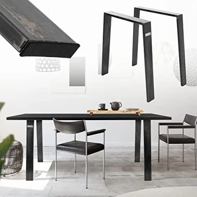 Afbeelding van Tafelpoten set van 2 75x72 cm Industrieel staal ML Design