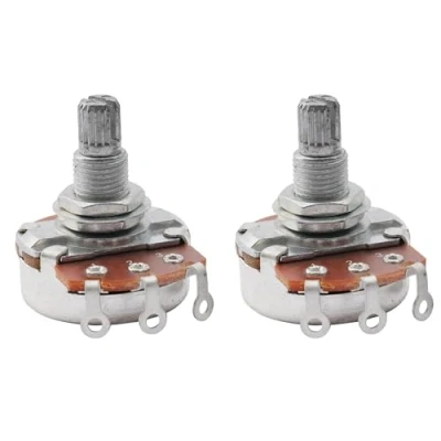 Afbeelding van Musiclily Metrisch 18mm B500k Pot Split Shaft Lineaire Potmeter voor Elektrische Gitaar en Basgitaar(2 Stuks)