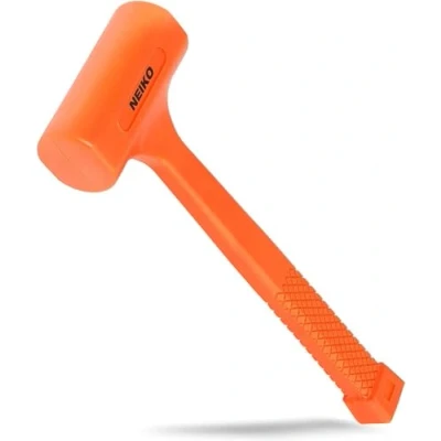 Afbeelding van NEIKO 3 lb dode slaghamer, gelegeerd stalen kop, metalen handvat, neon oranje, pond unibody gegoten, geruite grip, vonk en rebound bestendig