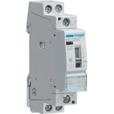 Afbeelding van Hager magneetschakelaar 25A met handbed. 2x maak geruisarm 230V 50Hz